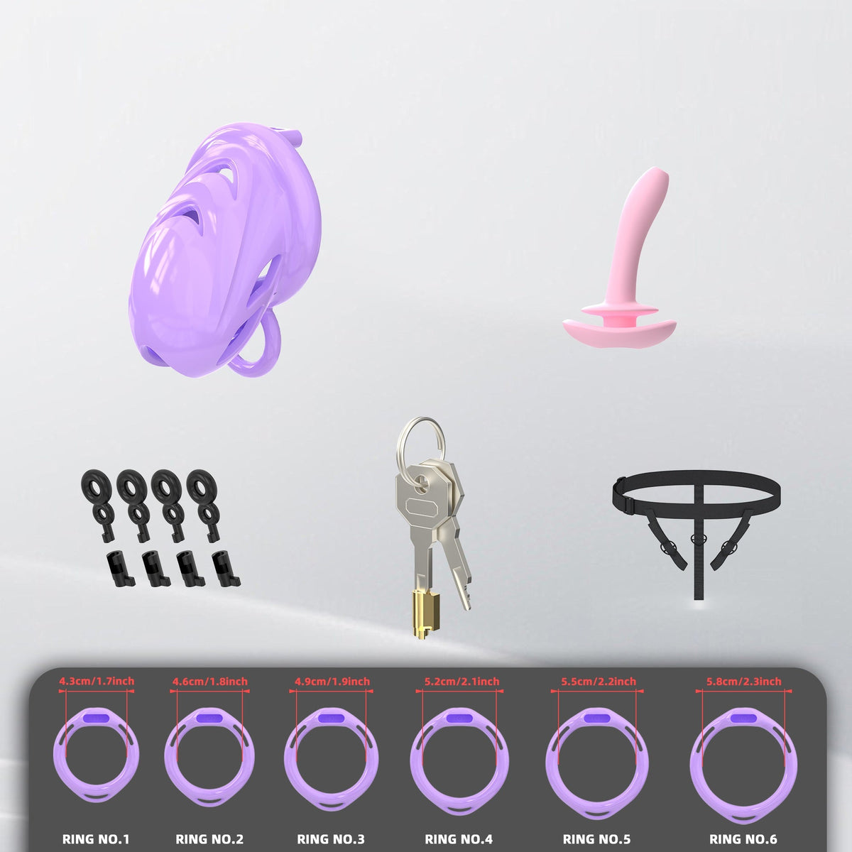 Kurzes violettes Set mit Haltegurt