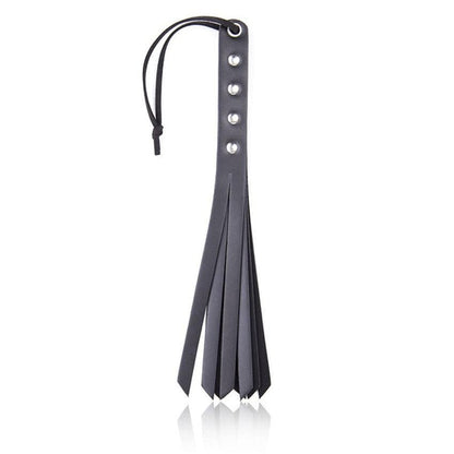 Schwarze Tawse mit aufgefächerten Riemen