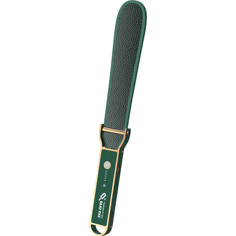 Grünes Beat-Pat-Paddle mit goldfarbenen Details
