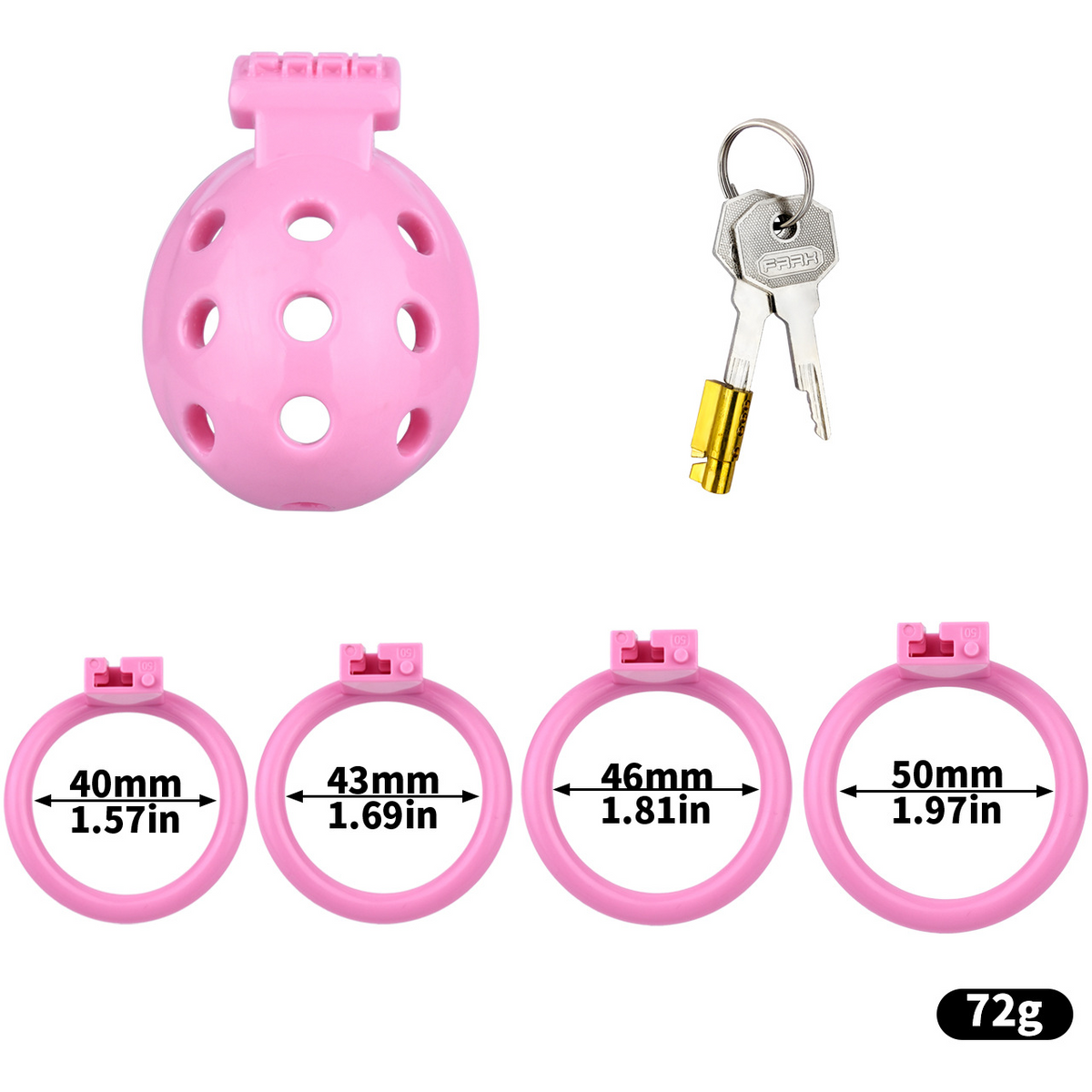 Pinkes Grundset mit vier Basisringen