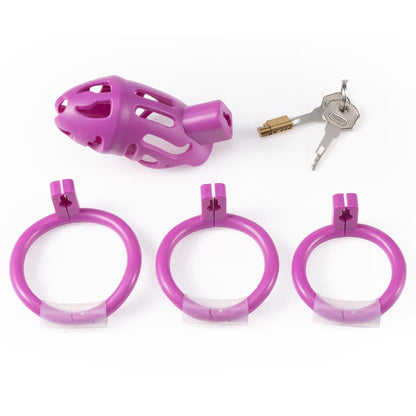 Lilafarbenes Set mit drei Ringen