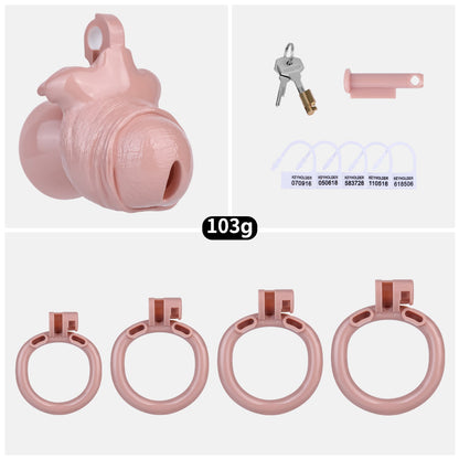 Hautfarbenes Set mit Ringen und Verschlüssen