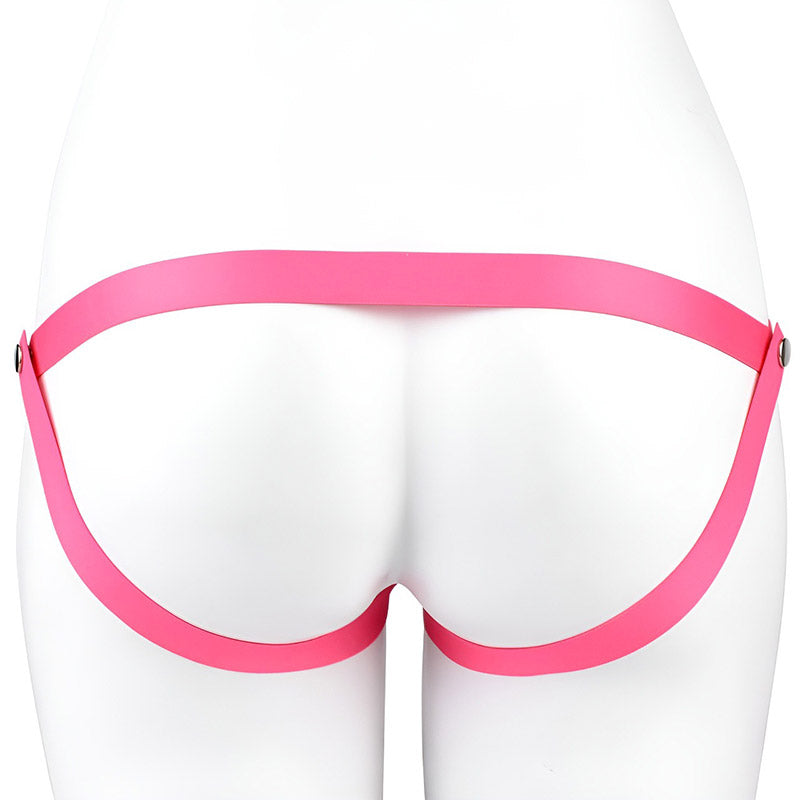 Pinker Haltegurt an einem Modell