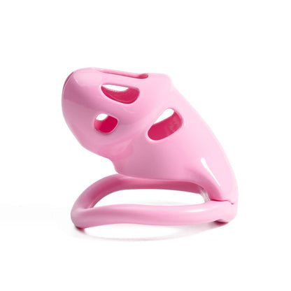 Pinke Hülle im Seitenprofil