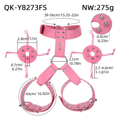 Maße des pinken Brustgeschirrs