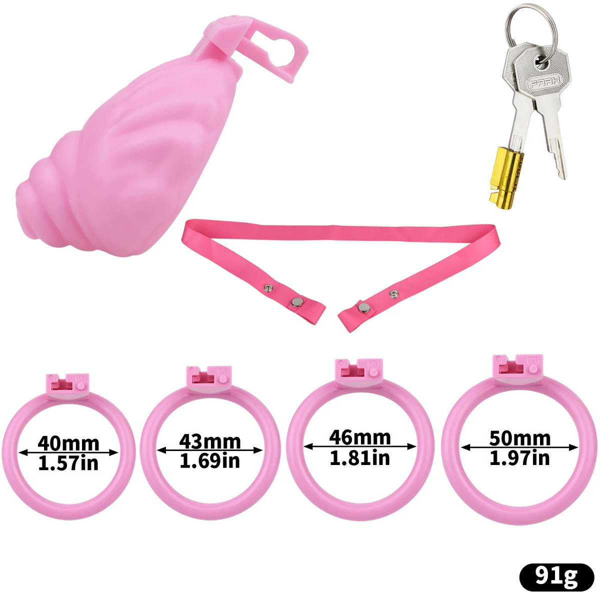Pinkes Set mit Haltegurt