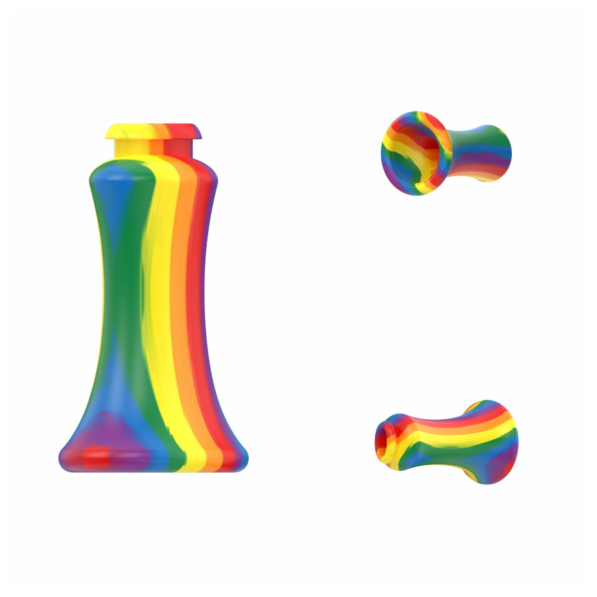 Langer regenbogenfarbener Einsatz