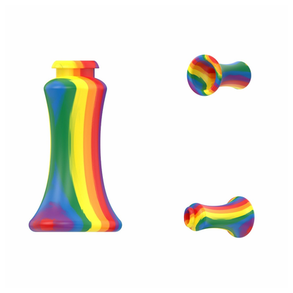 Langer regenbogenfarbener Einsatz
