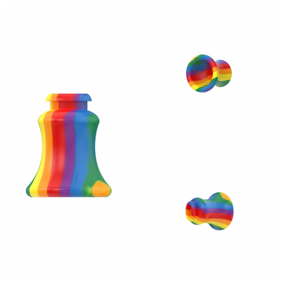 Kurzer regenbogenfarbener Einsatz