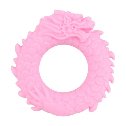 Pinker Ring mit Drachenmotiv