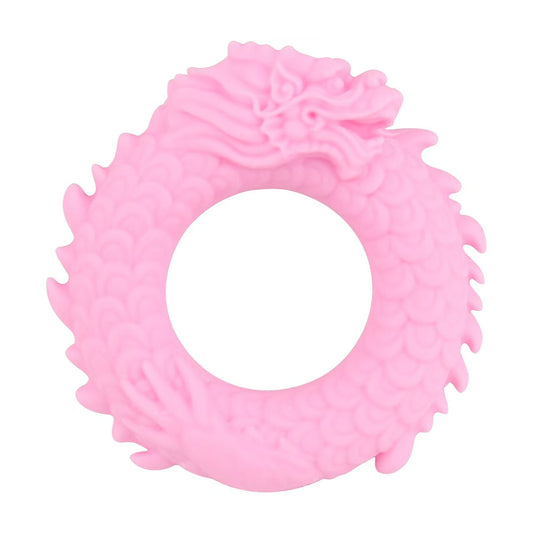 Pinker Ring mit Drachenmotiv