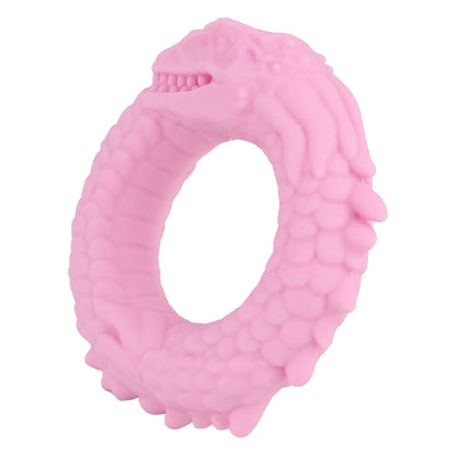 Pinker strukturierter Drachenring