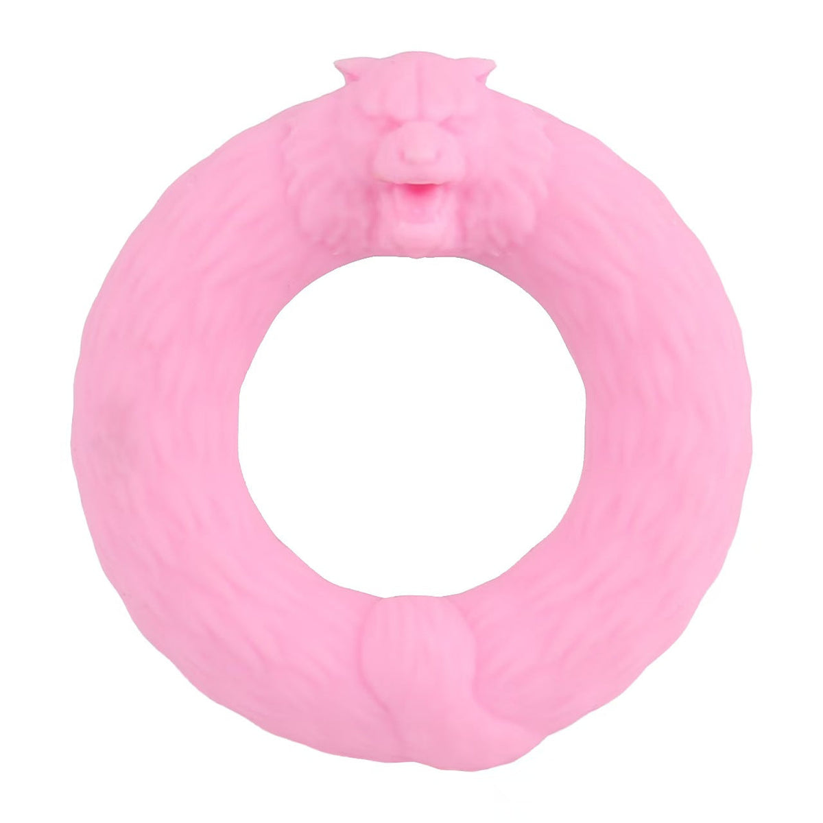 Pinker Ring mit kleinem Tierkopf