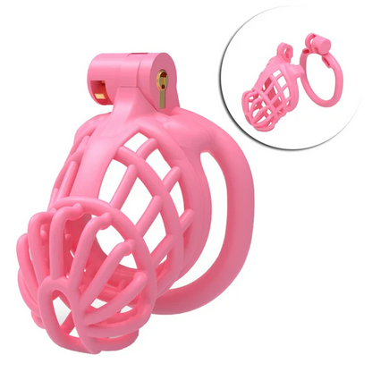 Pinker Käfig mit flachem Ring