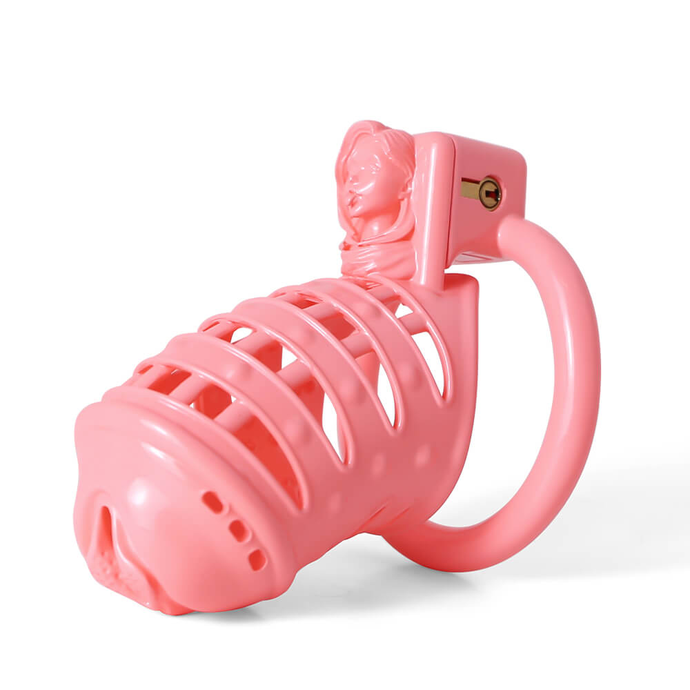 Pinker Gitterkäfig mit dekorativer Front