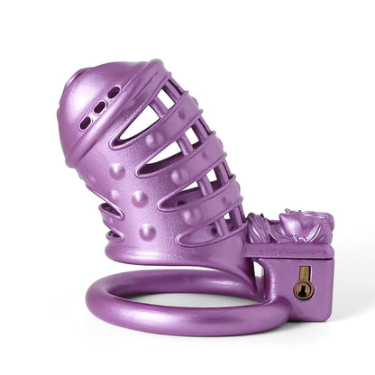 Seitliche Ansicht des violetten Aufsatzes