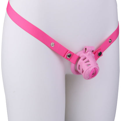 Pinker Käfig am Gurt