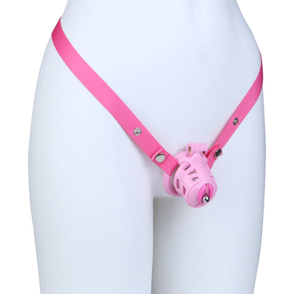 Pinkes Set mit Gurt und Silikoneinsatz