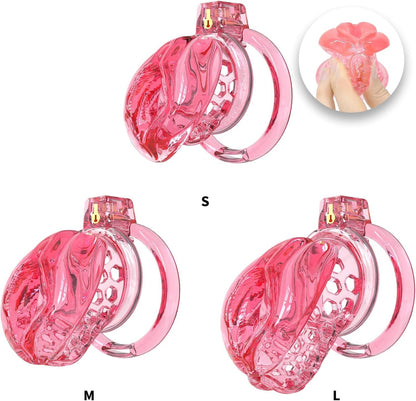 Transparent-rosa Hüllen in S, M und L