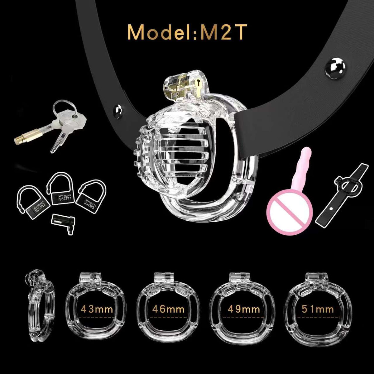 Transparentes M2-Set mit Haltegurt