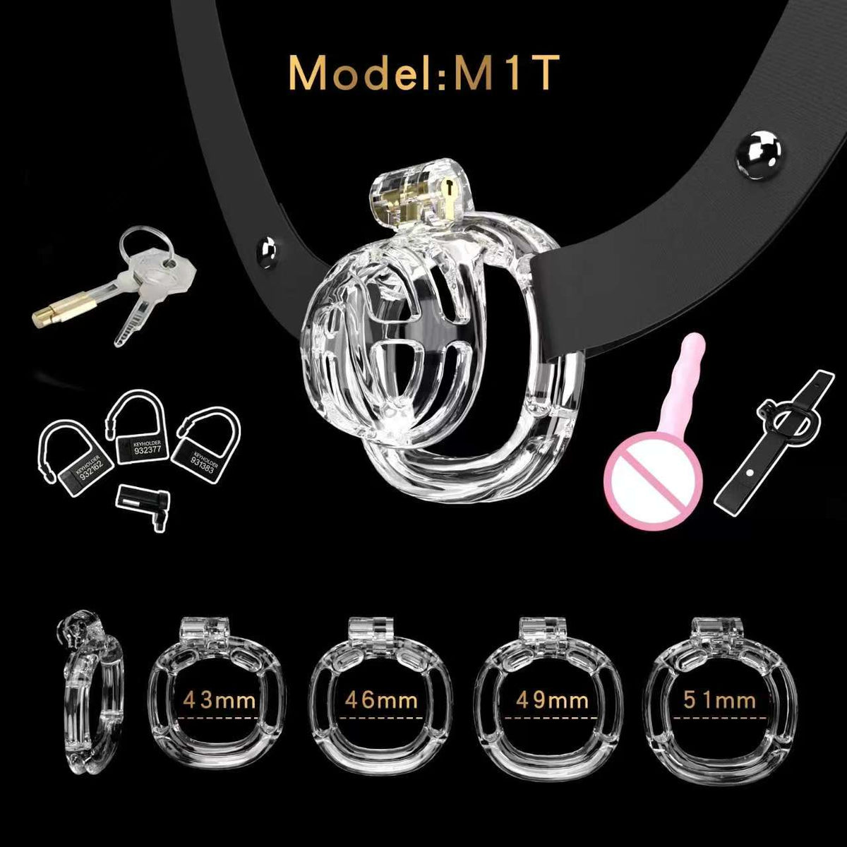 Transparentes M1-Set mit Haltegurt