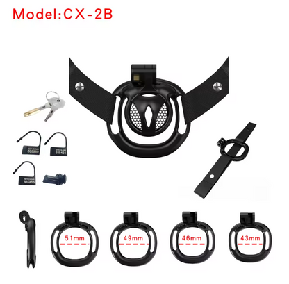 Schwarzes CX-2-Set mit Zubehör