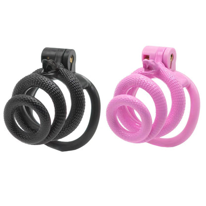 Schwarze und pinke Schlangenform