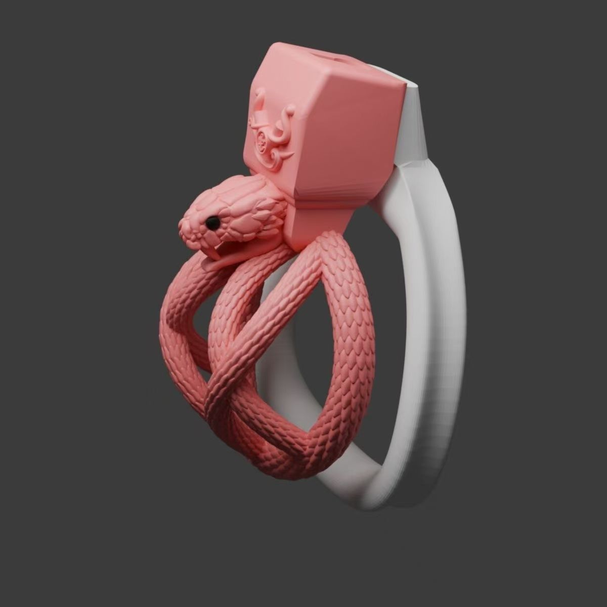 Pinker Käfig in Schrägansicht