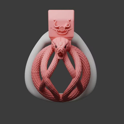 Pinke Schlangenfront von vorne