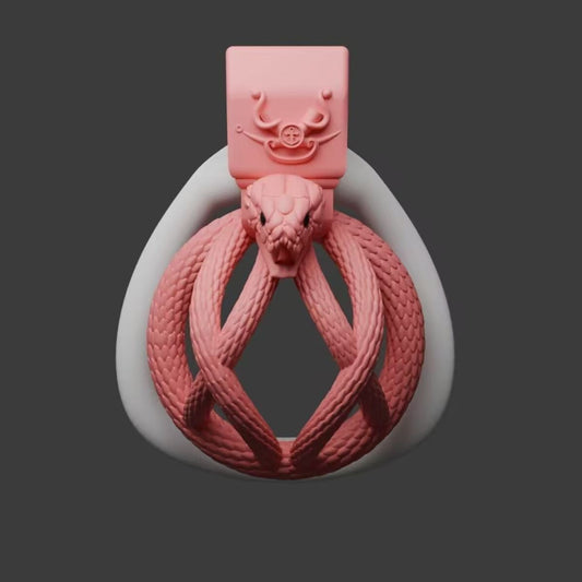 Pinke Schlangenfront von vorne