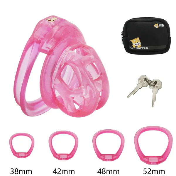 Pinkes Set mit doppelt gebogenen Ringen