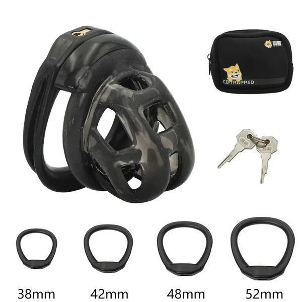 Schwarzes Set mit doppelt gebogenen Ringen
