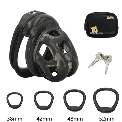 Schwarzes Set mit doppelt gebogenen Ringen
