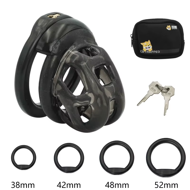 Schwarzes Set mit flachen Ringen