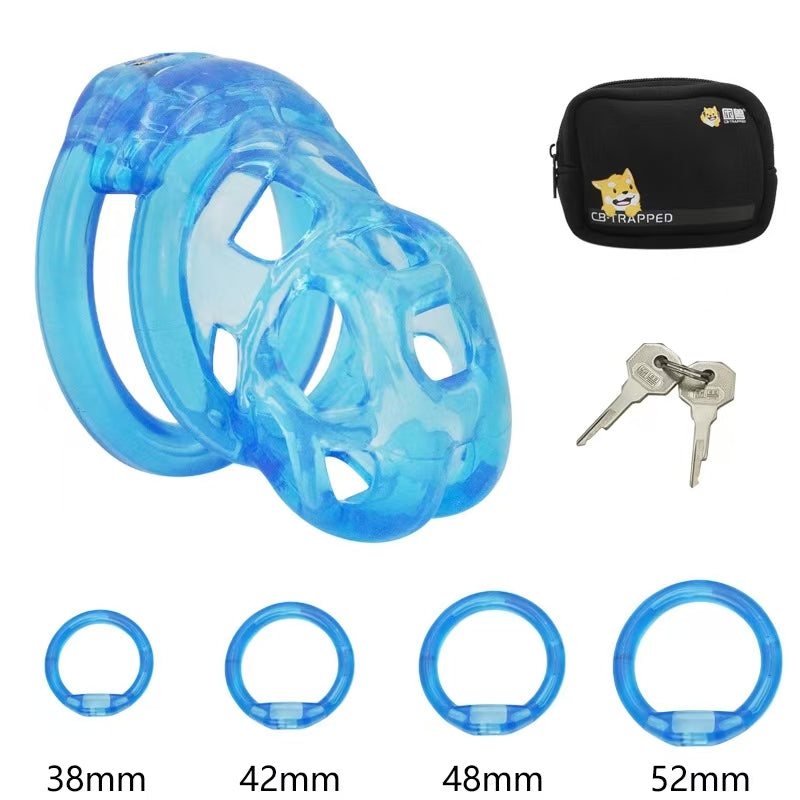 Mittleres blaues Set mit flachen Ringen