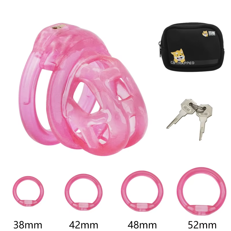 Pinkes Set mit flachen Ringen