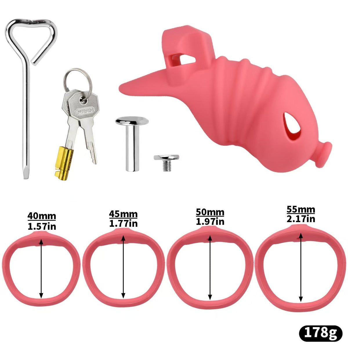 Kurzes rotes Set ohne Haltegurt