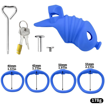 Kurzes blaues Set ohne Haltegurt