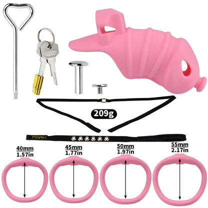 Langes pinkes Set mit Haltegurt