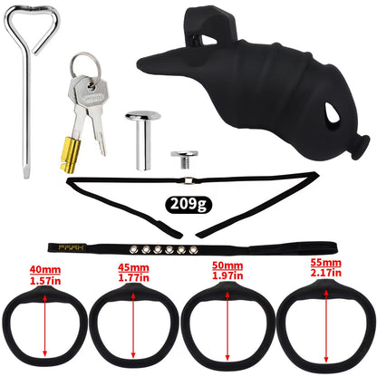 Langes schwarzes Set mit Haltegurt