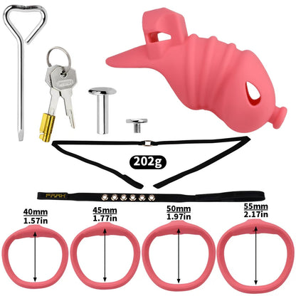 Kurzes rotes Set mit Haltegurt