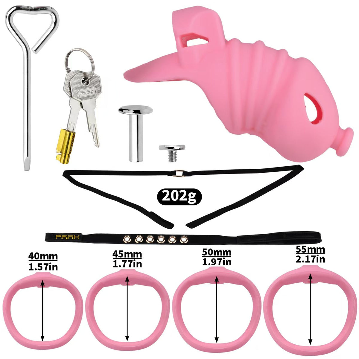 Kurzes pinkes Set mit Haltegurt