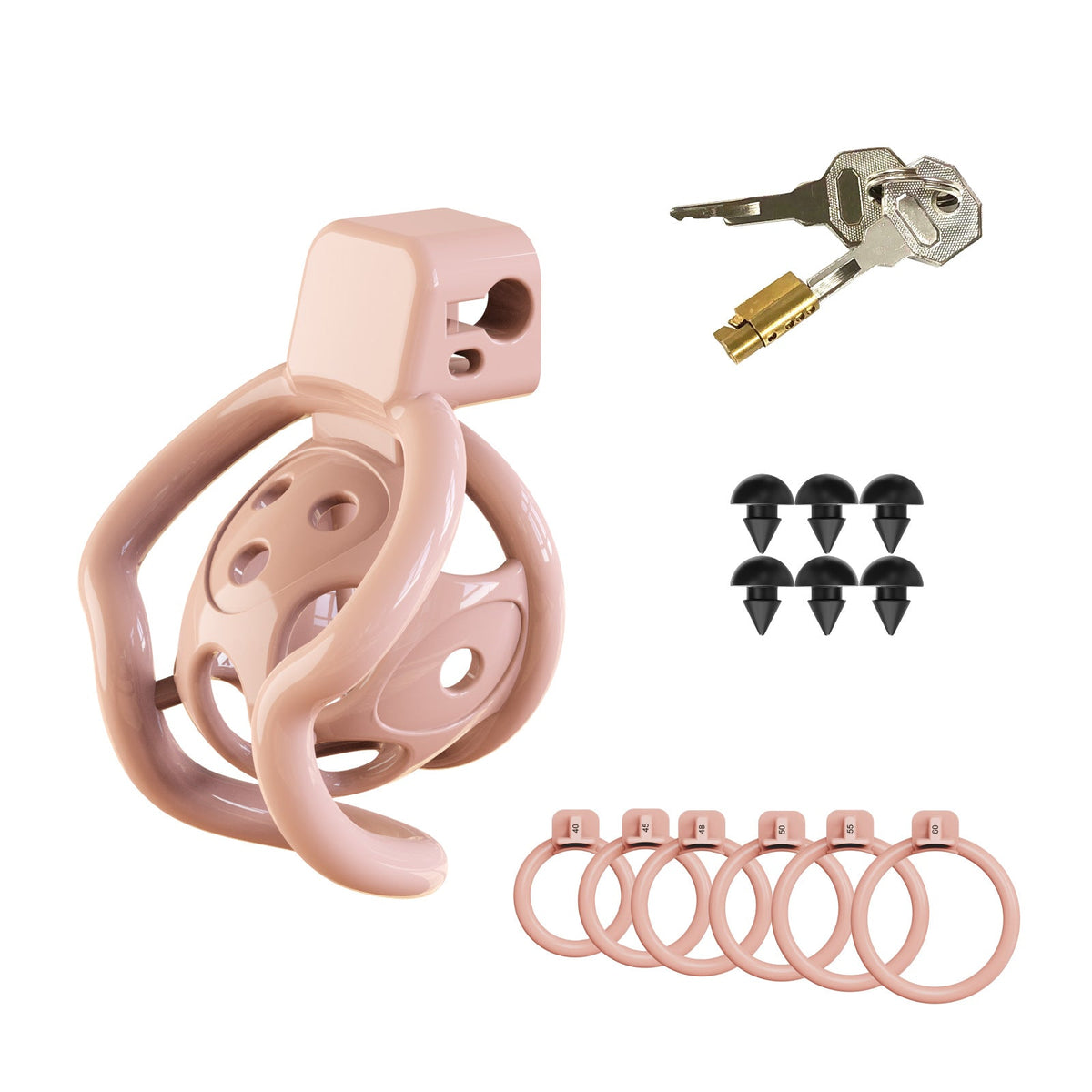 Pinkes Komplettset mit sechs Ringen