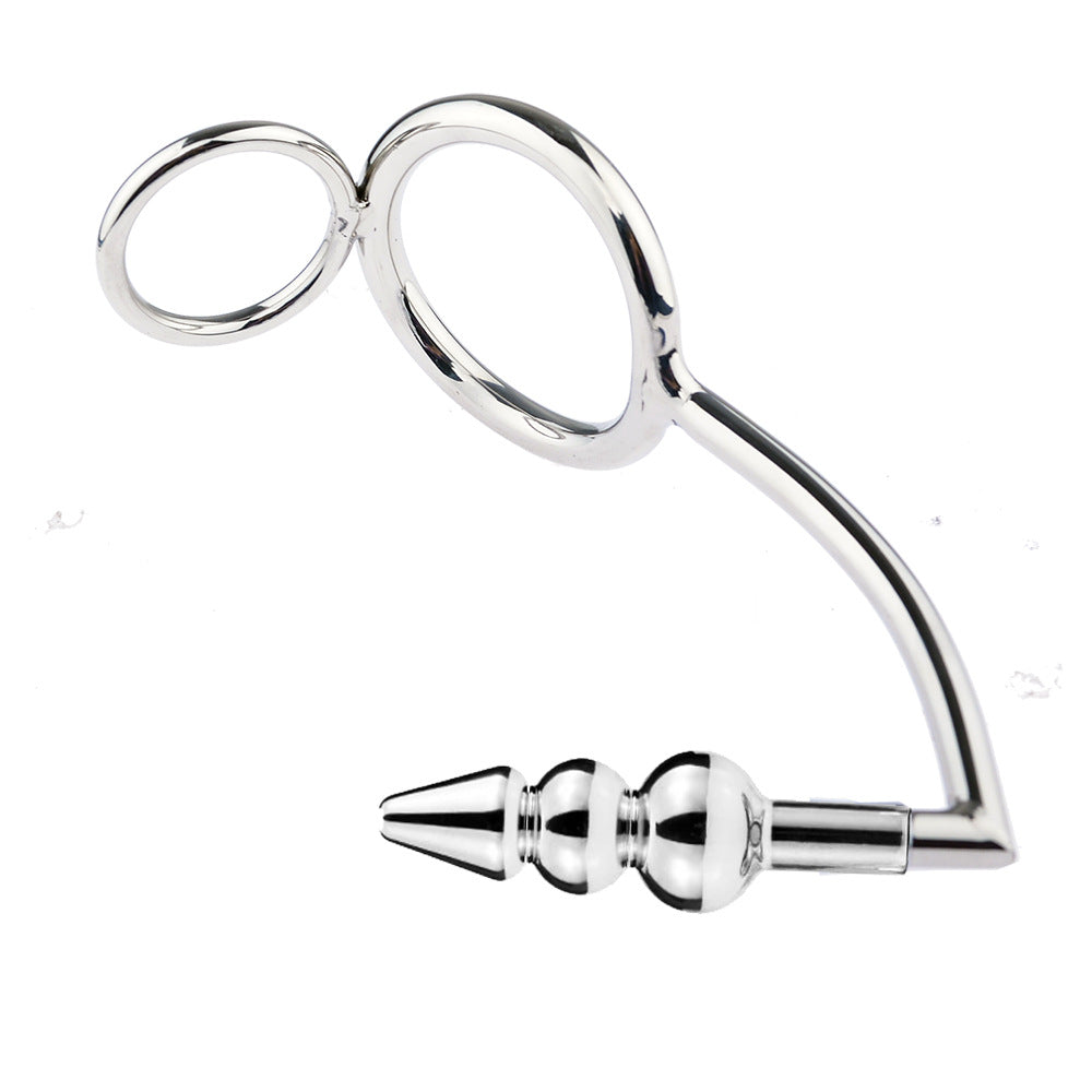 Edelstahlhaken mit zwei Ringen und Kugelaufsatz