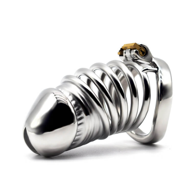 Langer Spiral-Peniskäfig mit geschlossener Spitze
