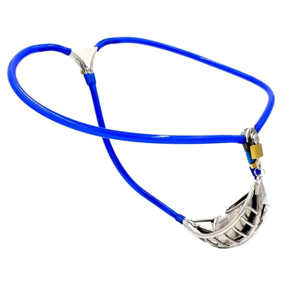 Blauer T-Gürtel schräg