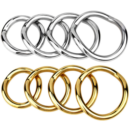 Edelstahlringe in beiden Metallfarben