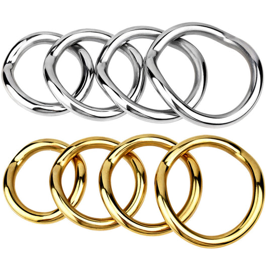 Edelstahlringe in beiden Metallfarben