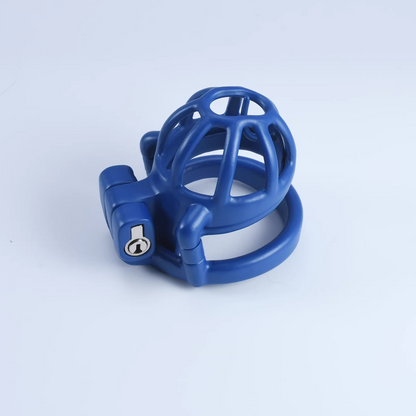 Stahlblauer Käfig auf dem Basisring