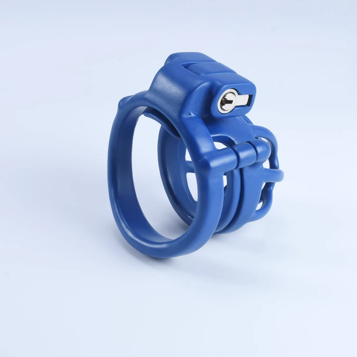 Rückseite des stahlblauen Käfigs
